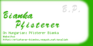 bianka pfisterer business card